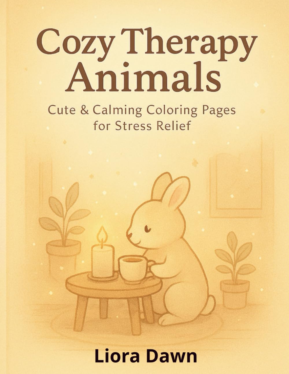 Cozy Therapy Animals: Cute & Calming Coloring Pages for Stress Relief