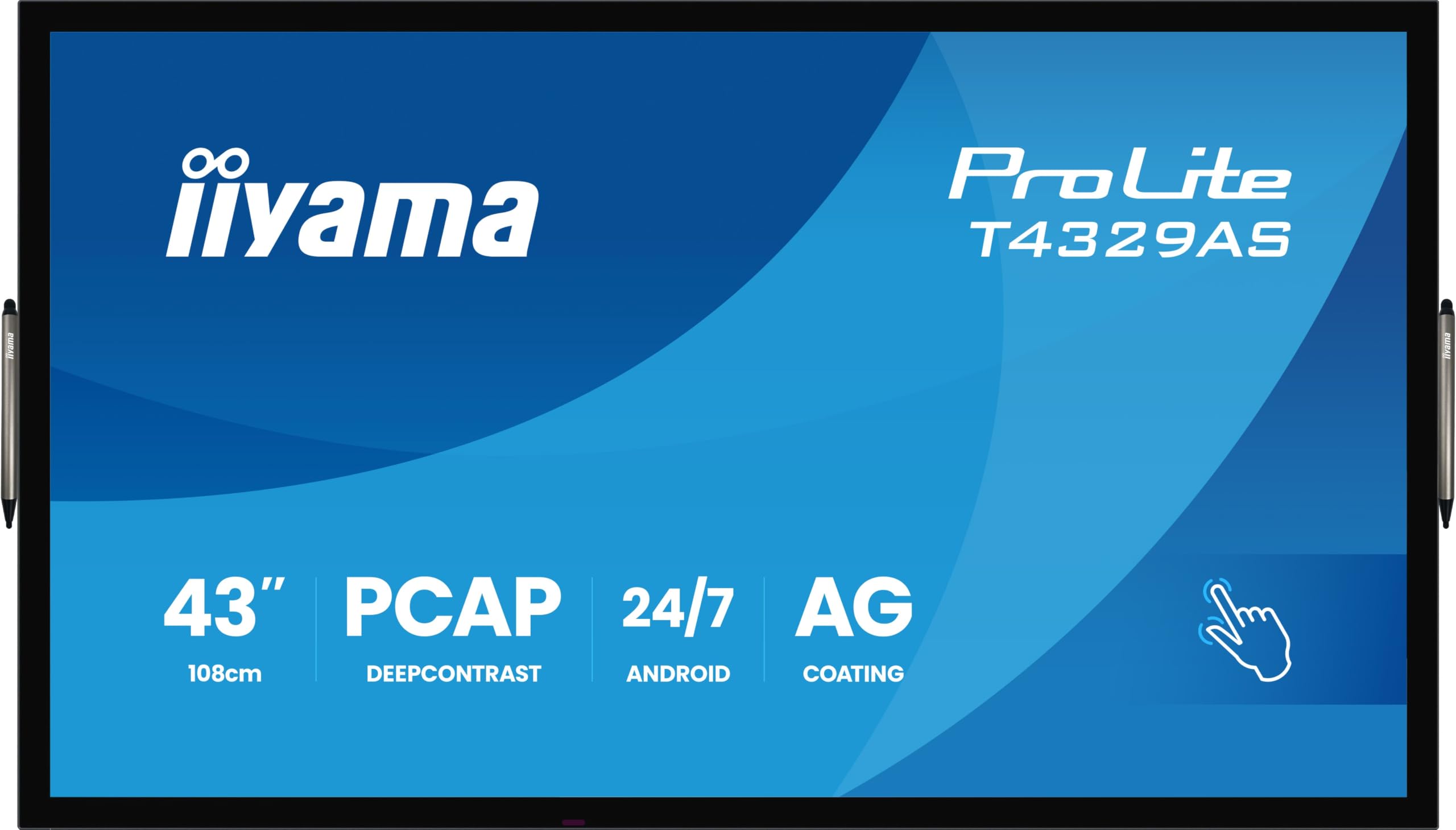 Iiyama Prolite T4329aS-B1ag 108cm (42.5") 4k Uhd Touch Monitor Hdmi/usB-C
