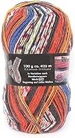 Vista 19 de Hilo de calcetín de 4 capas de ópalo según la colección Hundertwasser, 75% lana 25% poliamida teñido espacialmente colorido hilo para tejer y tejer