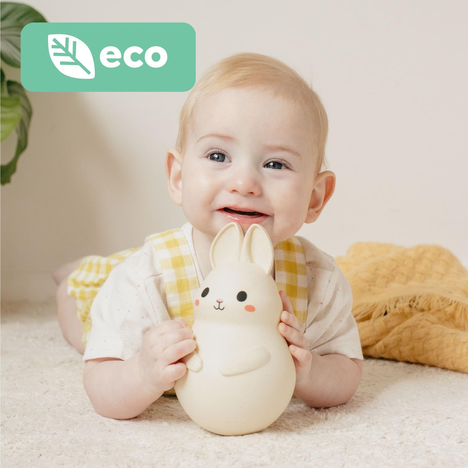 Wooden Roly Poly Toy With Cat Face For Babies - - Little - View #7