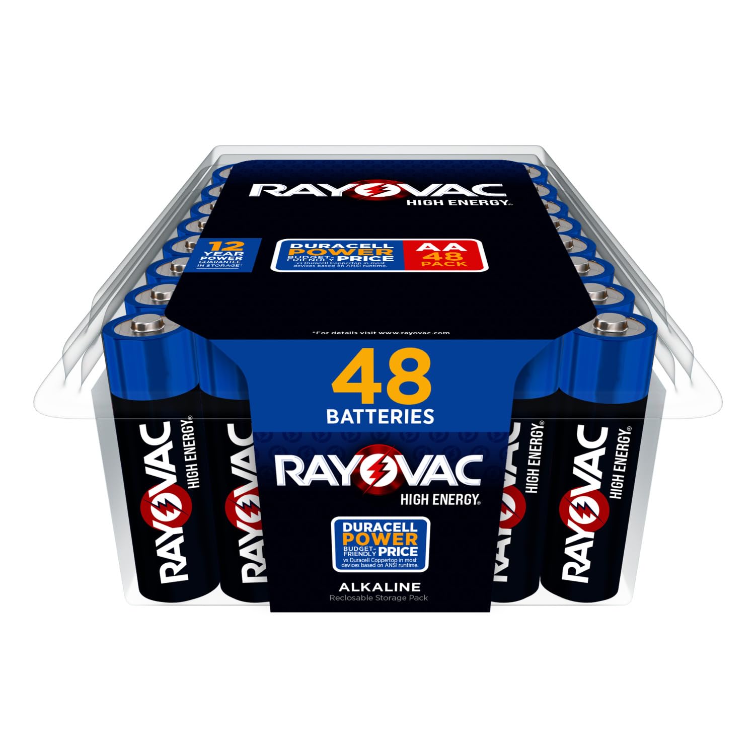 AA Alkaline Batteries, 48 Pack