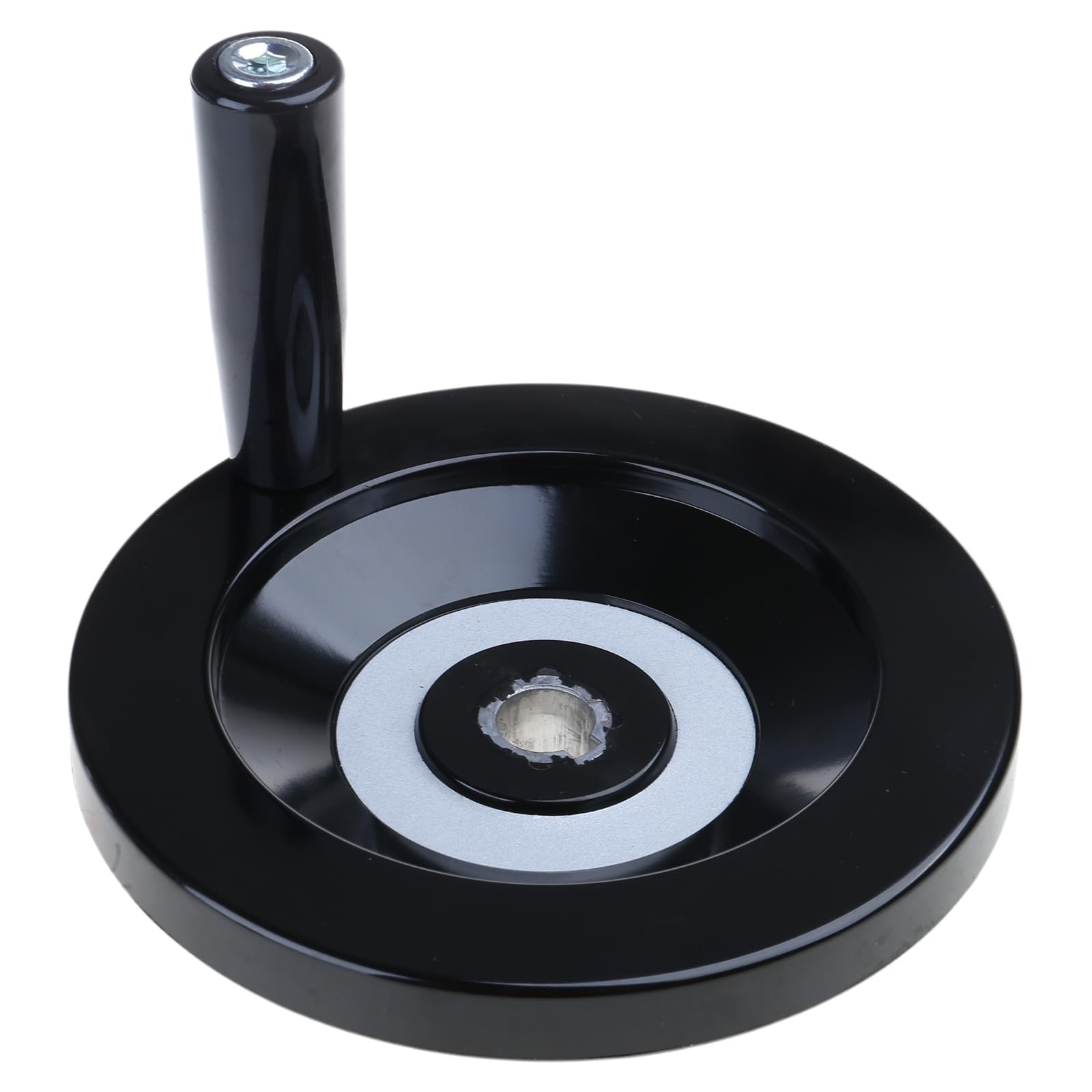 Kalttoy 16Mmx160mm Anti-Slip Lathe Back Handwheel Black Bakelite Revolving Handle For Milling Machine Lathes Grinders 80/100 / 160Mm Corrugated Bakelite Handwheel Handle Assembly