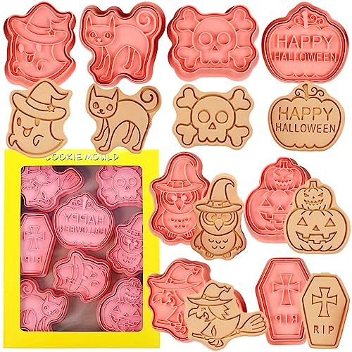 8-Piece Halloween Biscuit Cutter Set Plastic