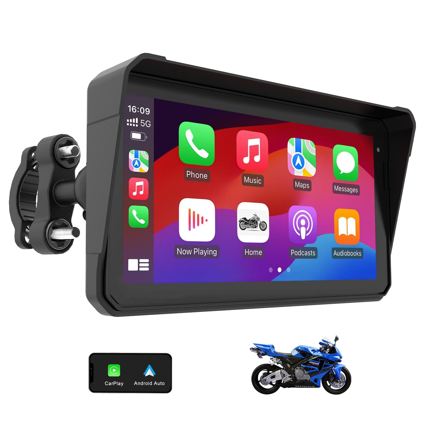 Amazon.com: 60Hz Motorcycle Carplay GPS Navigation System with 6