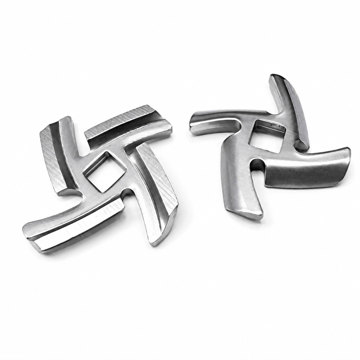J-GO 2 Pack #5 Meat Grinder Blade Stainless Steel Replacement Cutter Knife – Sharp Durable Cross Cutting Blades for Meat Grinders, Food Chopper & Sausage Grinder Accessories-image-14