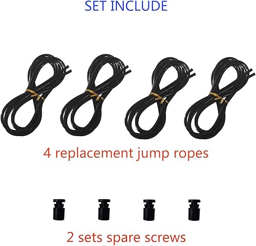Miniatura 2 de Cable de repuesto para cuerda de salto de velocidad, 4 piezas de 9.8 ft (9.8 pies) de alambre de acero inoxidable con revestimiento de polímero para
