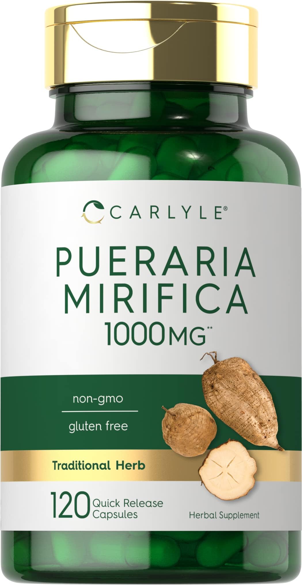 Carlyle Pueraria Mirifica Capsules | 120 Count | Root Extract | Non-GMO & Gluten Free Supplement
