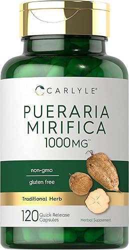 Carlyle Pueraria Mirifica Capsules | 1000mg | 120 Count | Root Extract | Non-GMO & Gluten Free Supplement