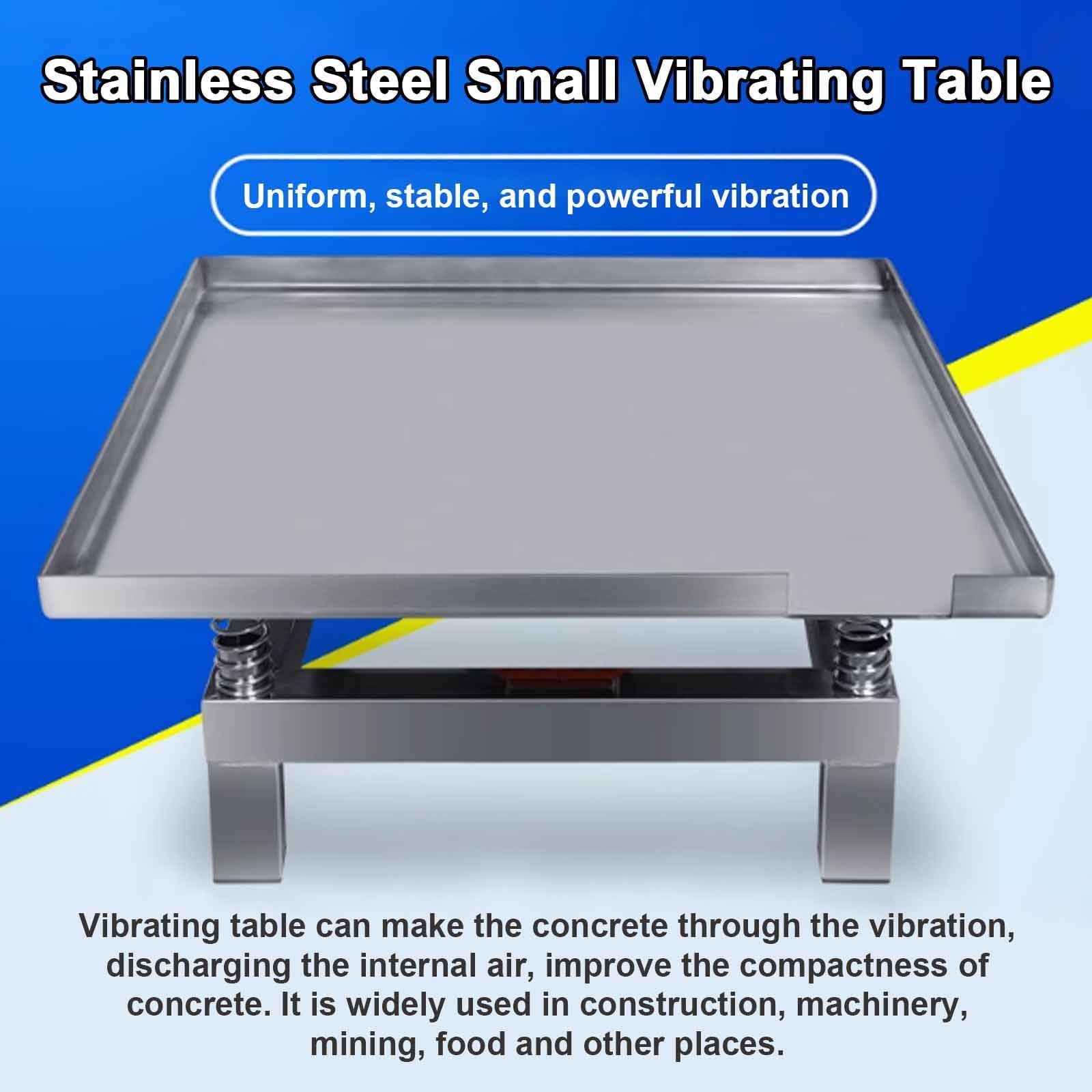 Amazon.com: pealiritansemen Small Concrete Vibrating Table, Stainless Steel Mini  Vibration Test Bench, Bench Test Block Vibration Platform, 3000-3600  Times/Min Vibration Frequency,50cm : Tools & Home Improvement