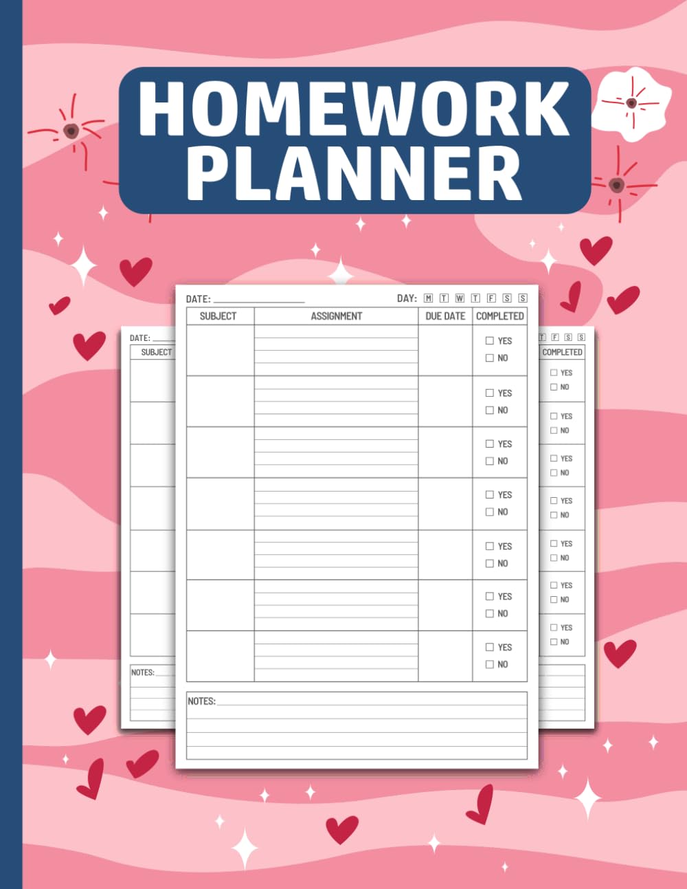 Homework Planner: Simple Daily and Weekly Student Homework Organizer for Elementary, Middle School, High School and College