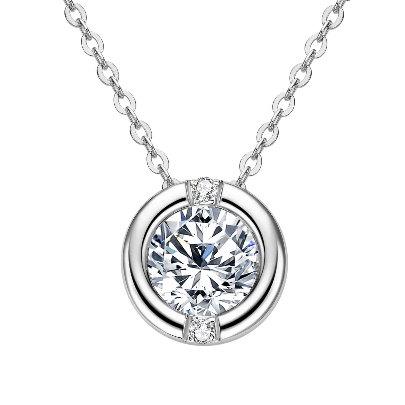 WOAINI1CT Moissanite Necklace for Women PMO-156WY