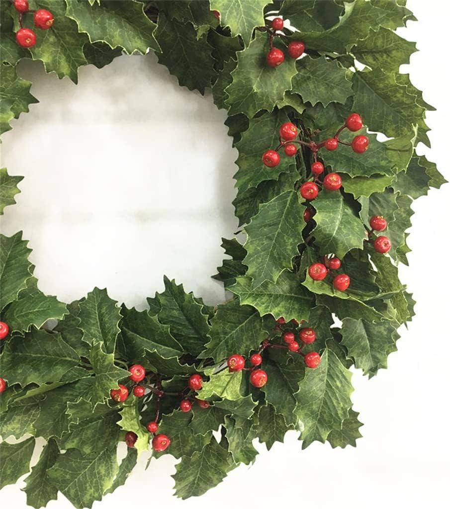 Red Fruit Christmas Wreath Decoration Hanging Holiday Door Hanging Window Arrangement (D 40 * 40cm)