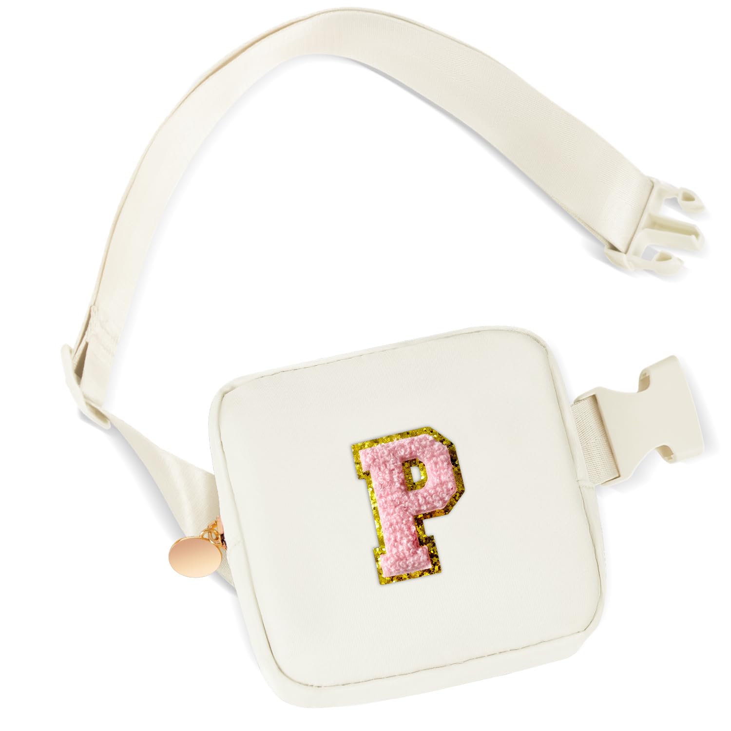 Uygafly Party Favors Bags for Kids 4-8, Mini Fanny Pack Cute Crossbody Bags for Girls - Cream