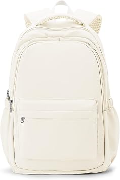 School Backpack School Bag for Teenage Girls Boys College Rucksack Lightweight Schoolbag Casual Backpack Dayback Women Bookbag College Waterproof 14 Inch Laptop Backpacks,B2-Beige