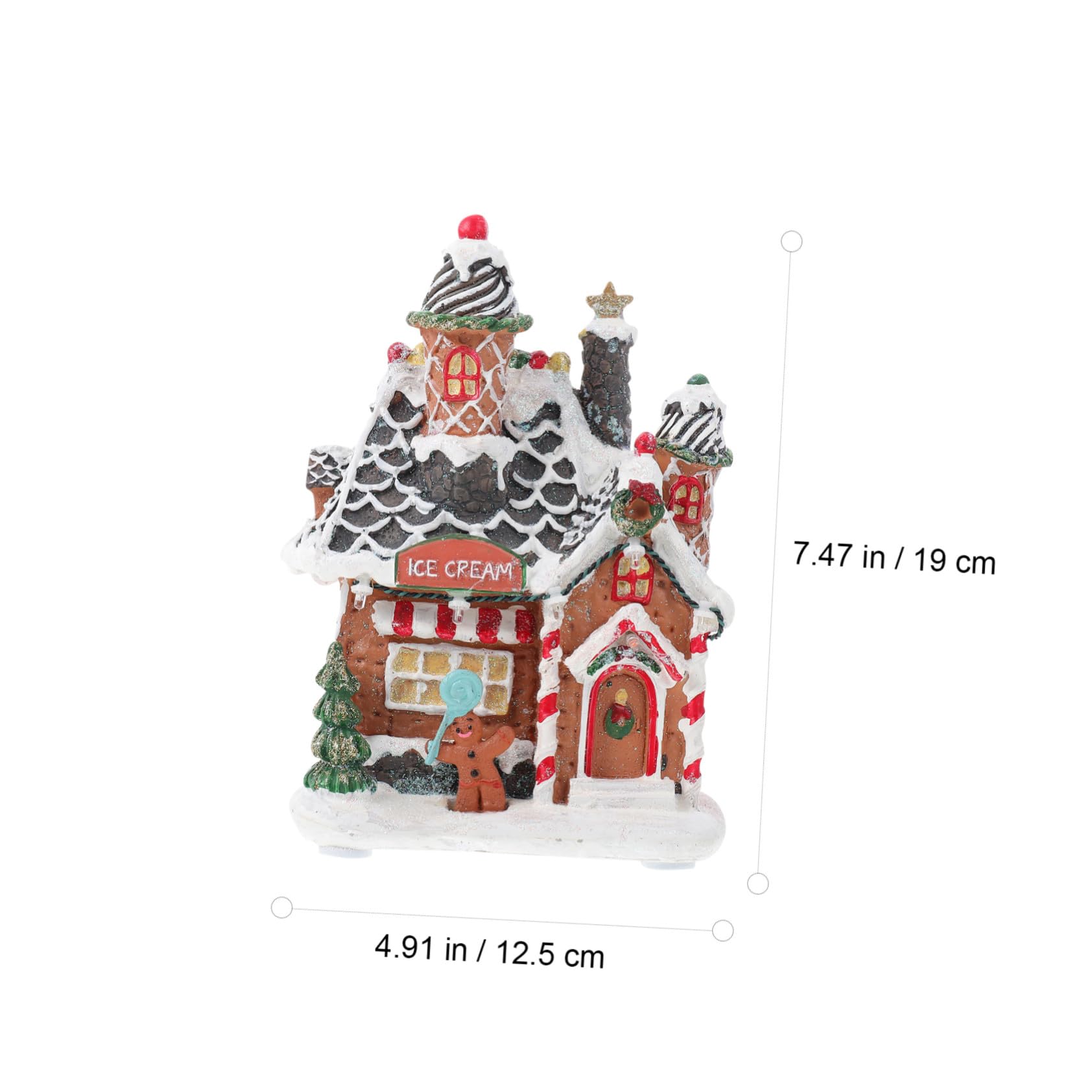1pezzi Decorazioni Natalizie in Resina per Vetrine di Negozio e Decorazioni Luminose per Scrivania Design Caldo per Feste di Natale e Capodanno
