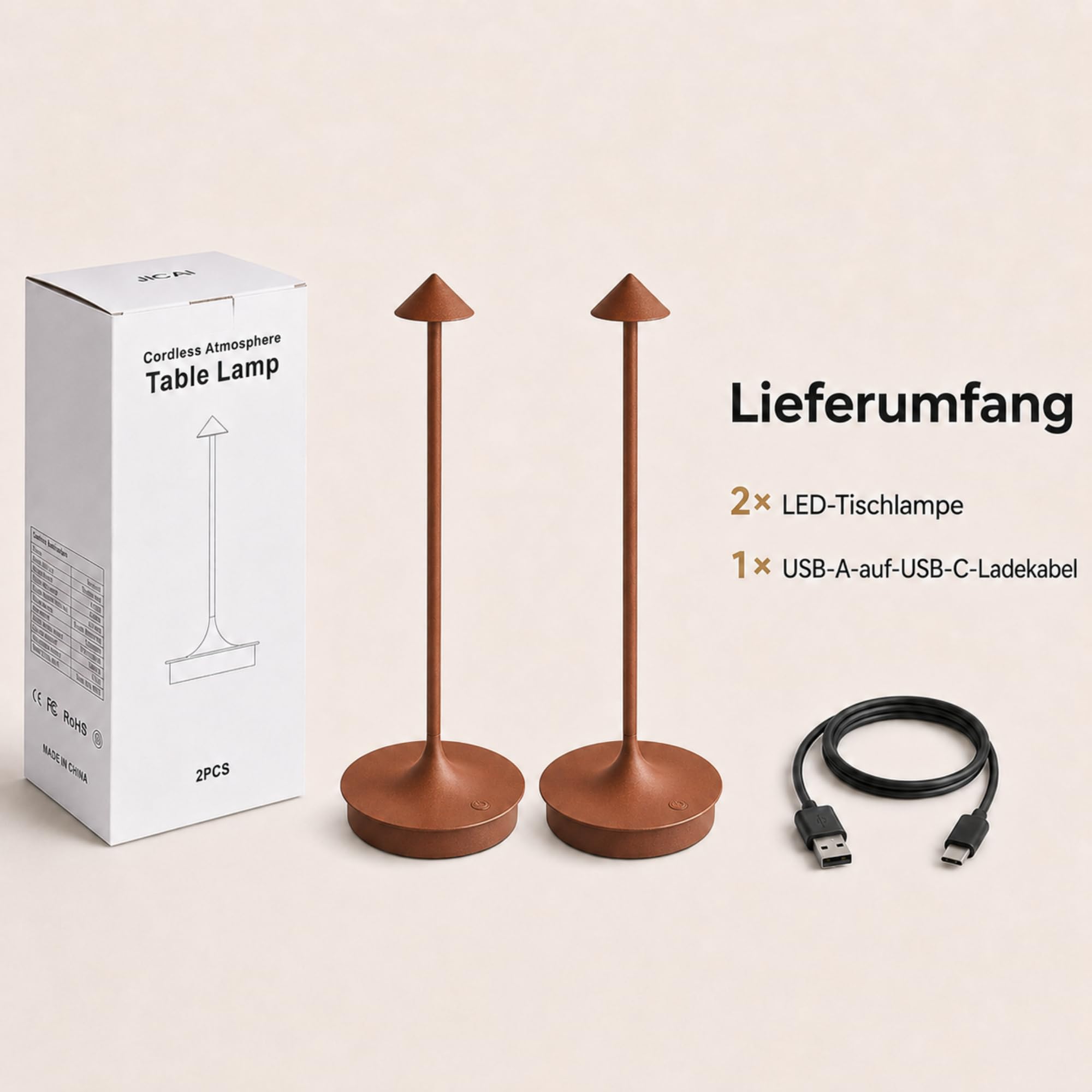 Leomix Lámpara de mesa LED inalámbrica, recargable, 4000 mAh, táctil, regulable, IP54, resistente al agua, para restaurante, bar, jardín, balcón, mesa de comedor