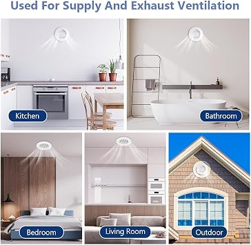 4 Inch Round Ceiling Vent, 100mm Adjustable Air Vent Covers