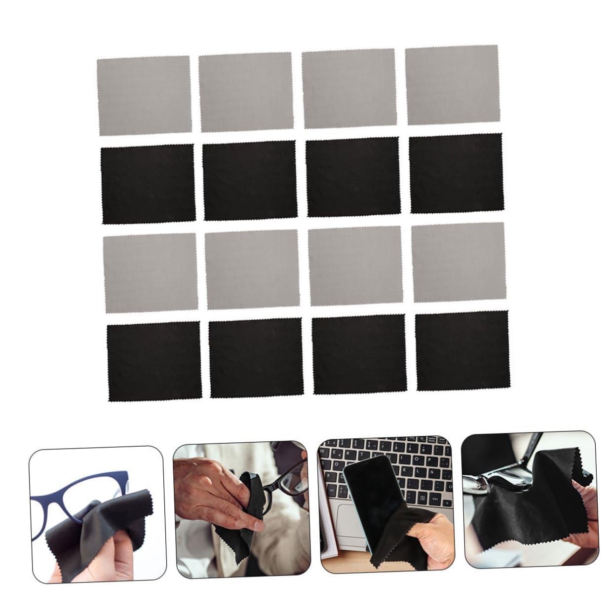 FOMIYES 3 Set Panno Per La Pulizia Degli Occhiali Forniture Corridori Per Tende Pulitore Gioielli Pulisci Gioielli Salviette Per Occhiali Panno Per Pulire Gli Occhiali Cotone 40 Pezzi * 3