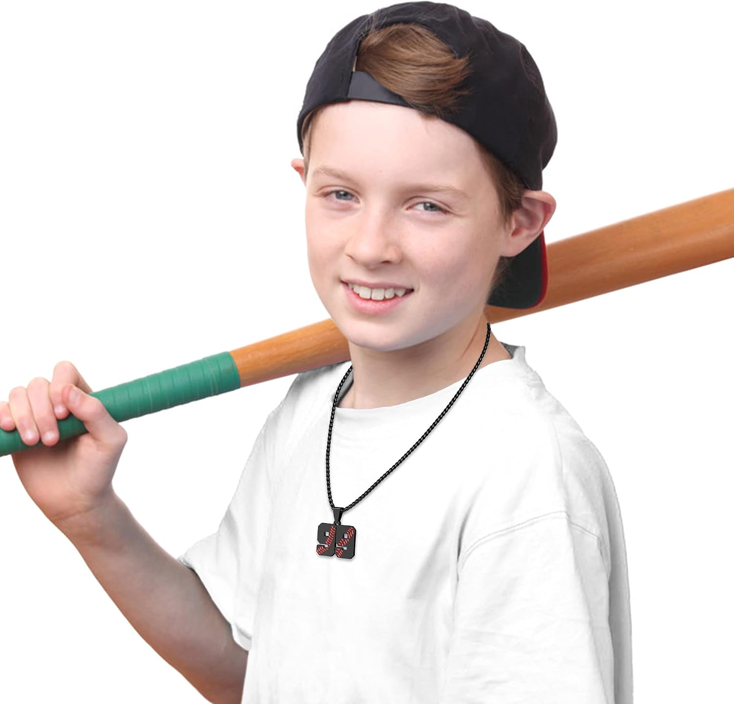 Baseball Number Necklace for Boys 00-99 Baseball Jersey Number Necklace Stainless Steel Personalized Pendant Gift for Men
