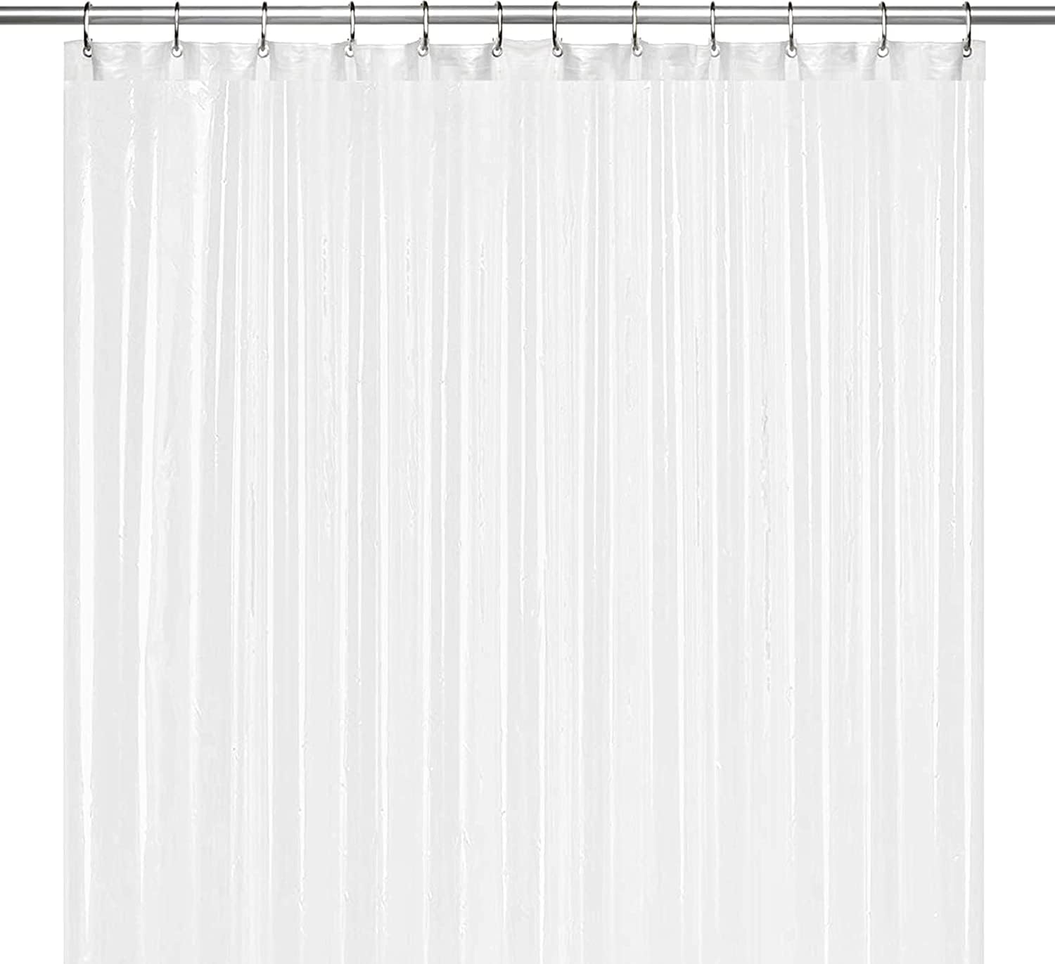LiBa PEVA 8G Bathroom Shower Curtain Liner, 72" W x 72" H