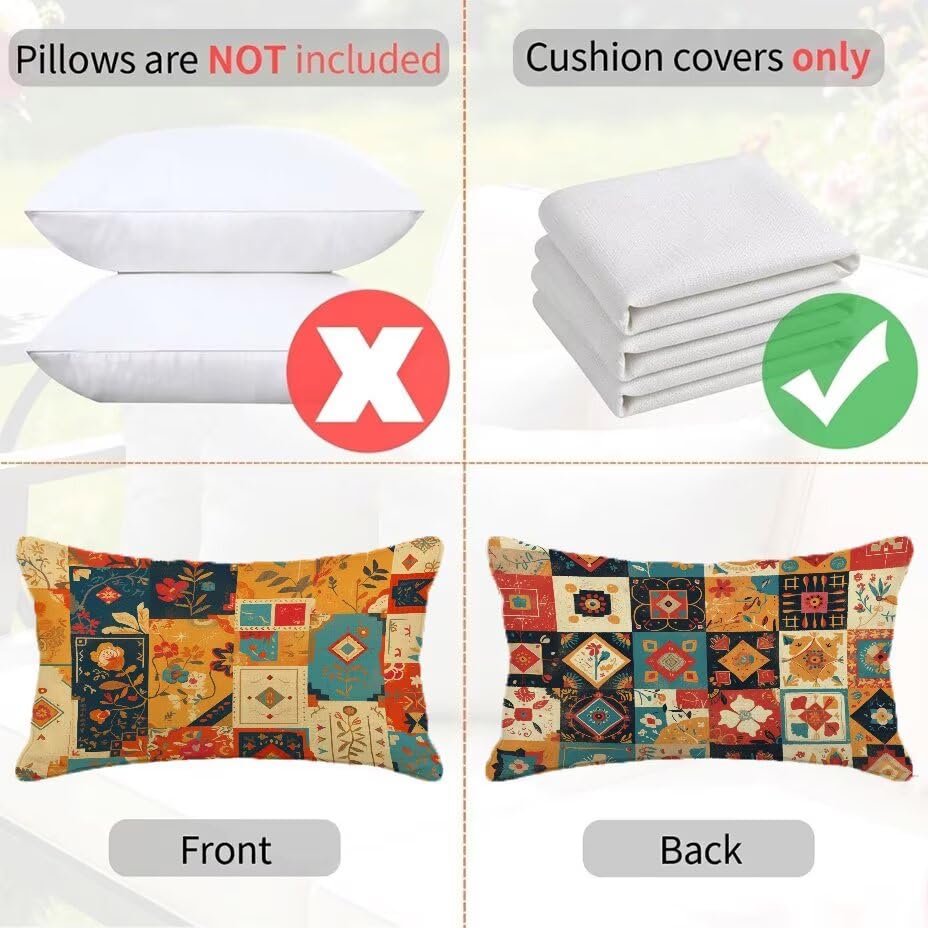 Housse Coussin Extérieur 40x70 Idéale pour Canapé de Terrasse et Salon - 5