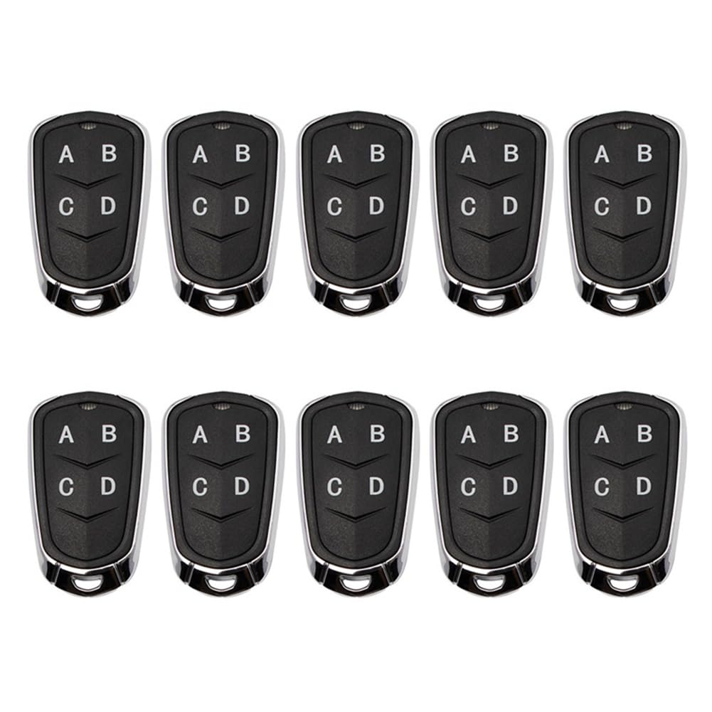 10PCS Cloner de Télécommande Sans 4CH 433Mhz avec Code Rolling pour Télécommande de Portail Électrique et de Porte de Garage