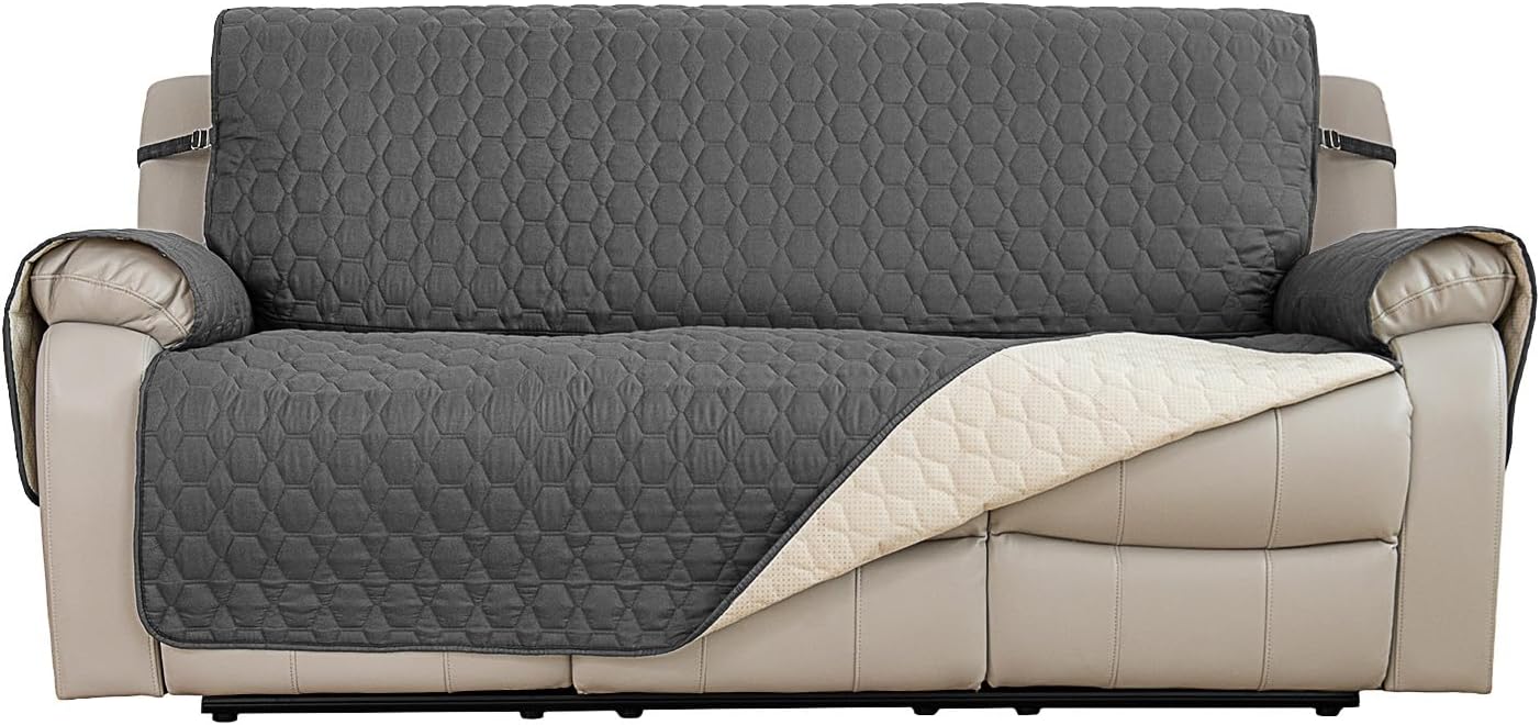 RBSC Home Sofa Slipovers Waterproof Sofa Covers for Dogs, Couch, Loveseat and Large Sofas (Dark Gray, 78")