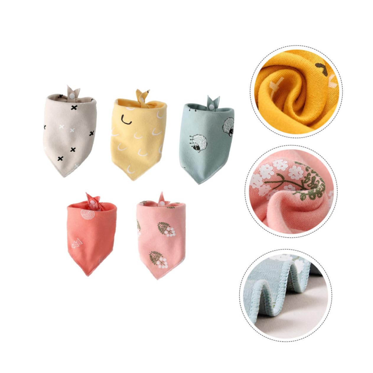 Toyvian 10 Pezzi Bavaglino Cartone Animato Bavaglino Traspirante Bambino Cotone Alimentazione Infantile Bavaglino Forniture Per L'Alimentazione Panno Per Ruttino In Cotone Addensare
