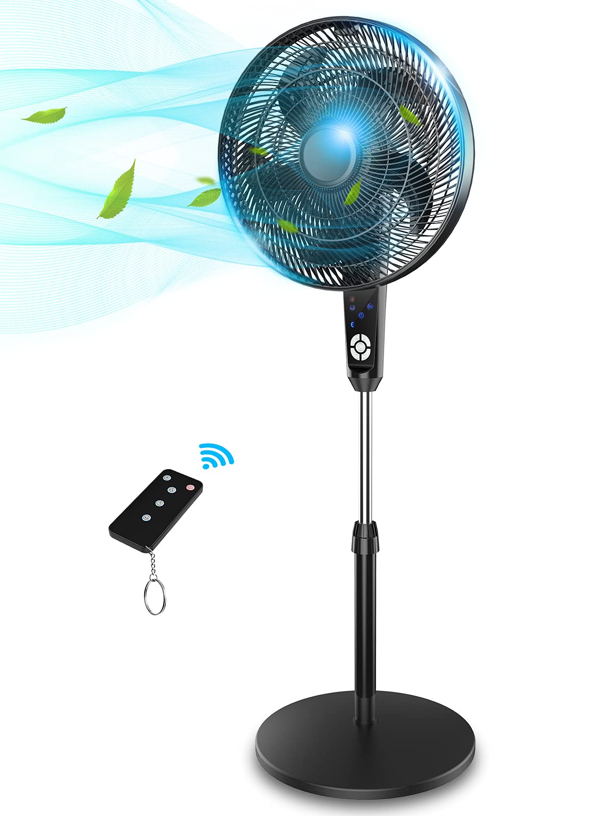 Buy Pedestal Fan, 330° Wide Oscillating Portable Fan with Remote