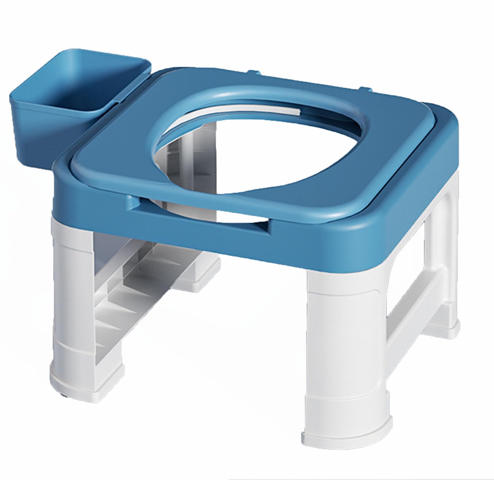 Adjustable Bedside Commode, Portable Toilet, Commode Chair, Raised Toilet Seat, Holds Up to 330 Pounds,Tool-Free Assembly, Durable Toilet Chair for Adults and Seniors