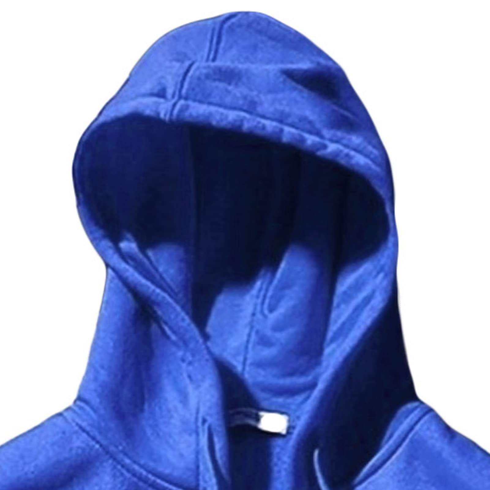 Maiyifu-GJ Men Zip Up Hoodie Tank Tops Fleece Lined Sleeveless Hooded Shirt Casual Lightweight Warm Zipper Hoodies Vests (Blue,Large)