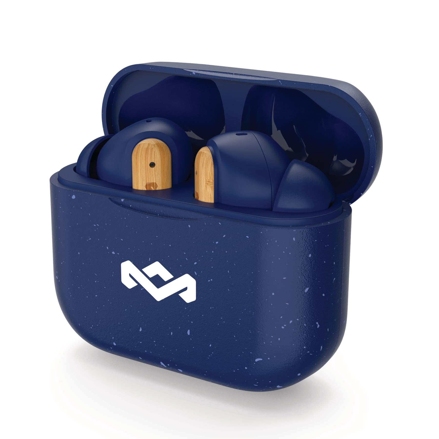 Marley House of Little Bird True Wireless Bluetooth Earbuds - IPX4, Azul | Auriculares Inalámbricos, Micrófono Integrado, 24 Horas de Reproducción, Carga Rápida por USB-C, Sostenibles