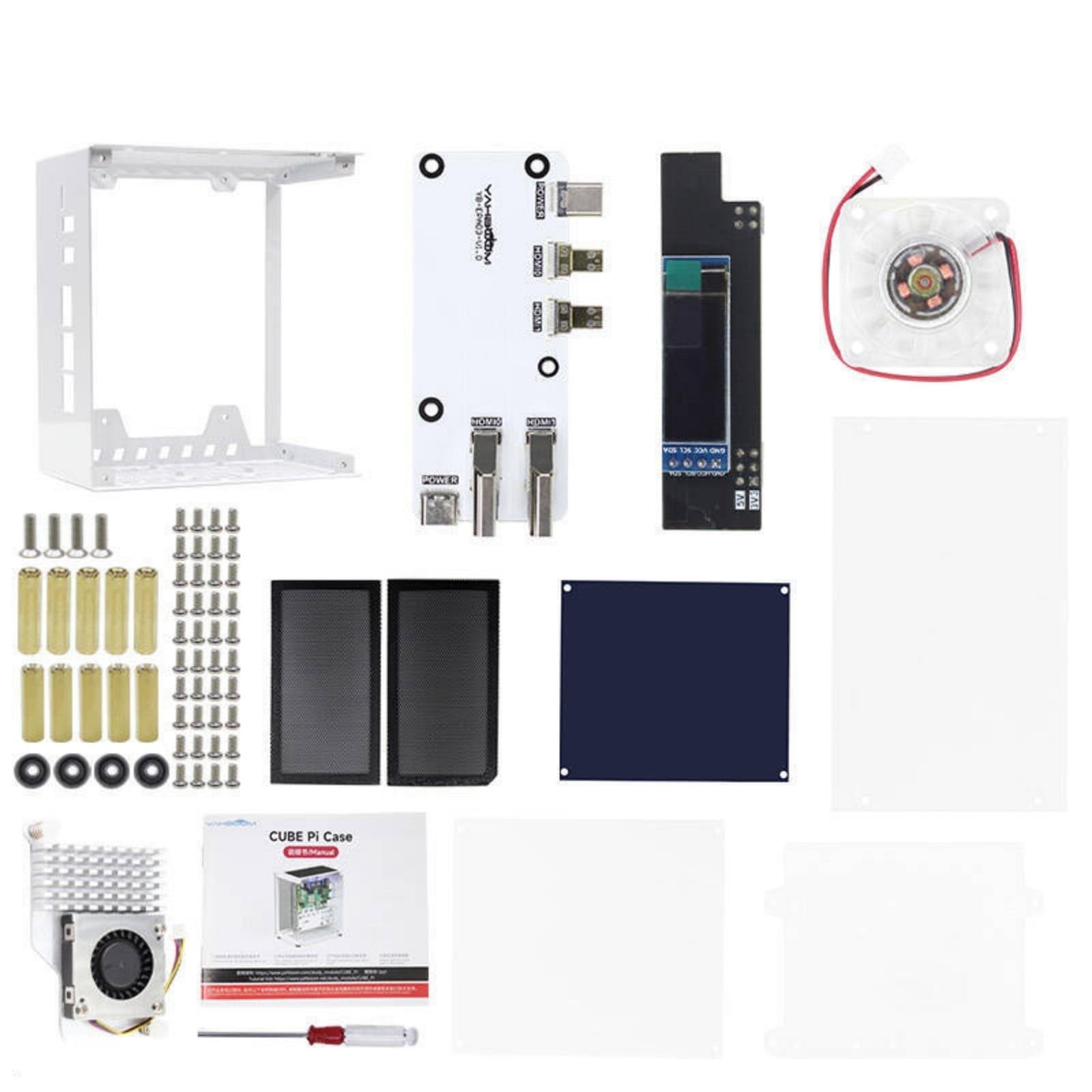 Boîtier PC NVMe HDDs PCIe pour 5 châssis avec vue à 270° et flux d'air améliorés PCIe PC