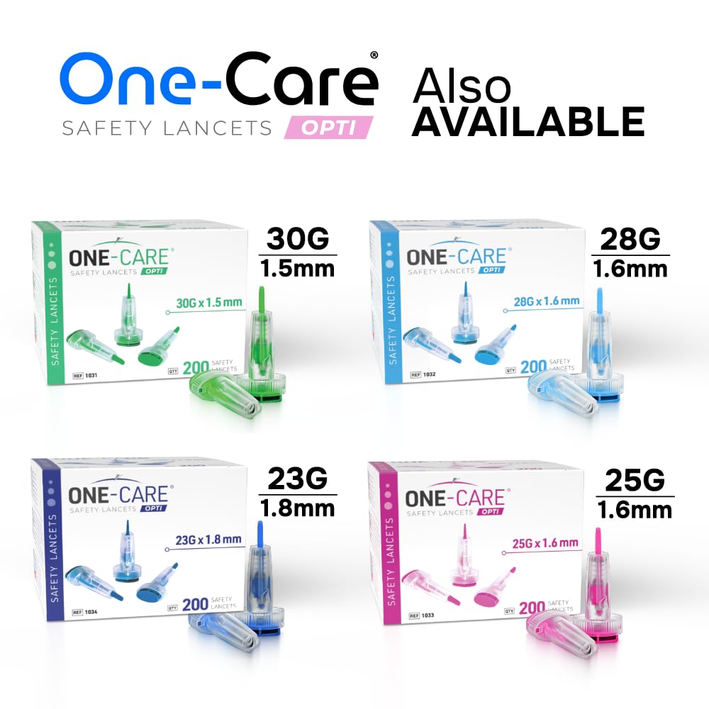 ONE-CARE Opti Lancets - Push Button Safety -9