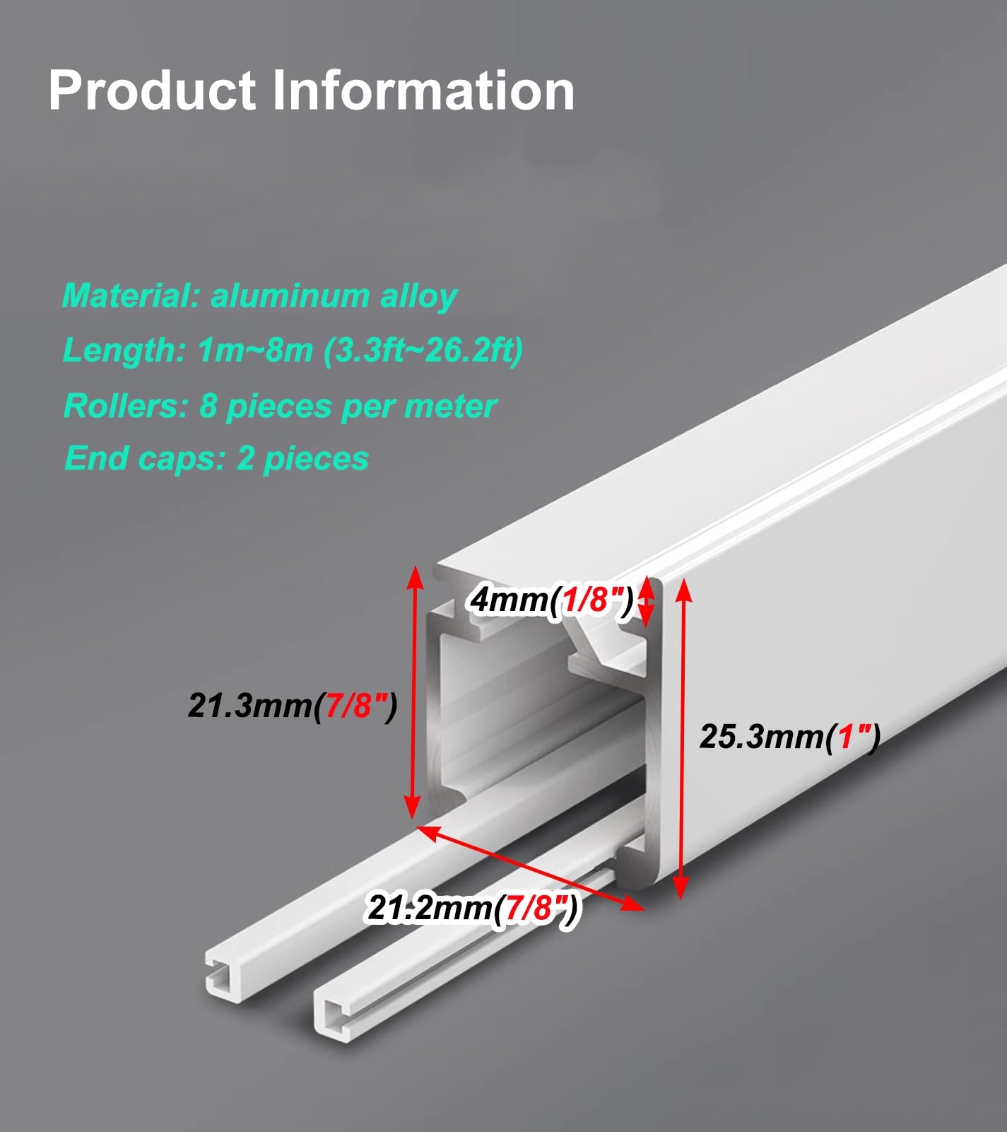 System szyn karniszy z drewnianym wykończeniem, aluminiowa szyna z gładkimi rolkami, kompletny zestaw akcesoriów do zasłon do eleganckich draperii i dekoracji okiennych