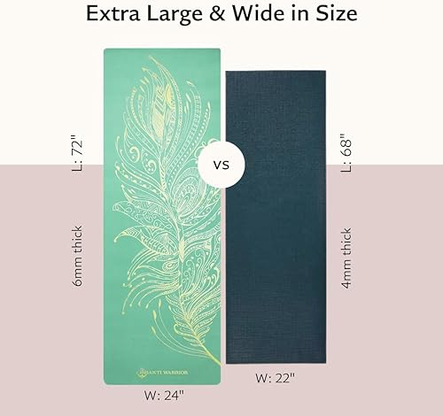Miniatura 5 de Shakti Warrior Tapete de yoga TPE  Diseñado por artista, tapetes ecológicos de alta calidad, antideslizantes, no tóxicos, ideal para yoga regular y