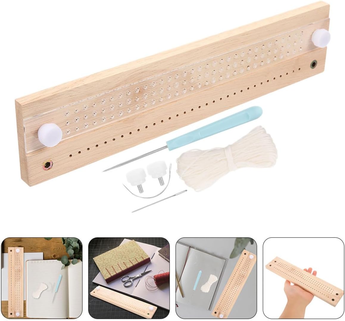 Hand Punched Binding Tool, Scrapbooking, Precise Iron Wood Kit