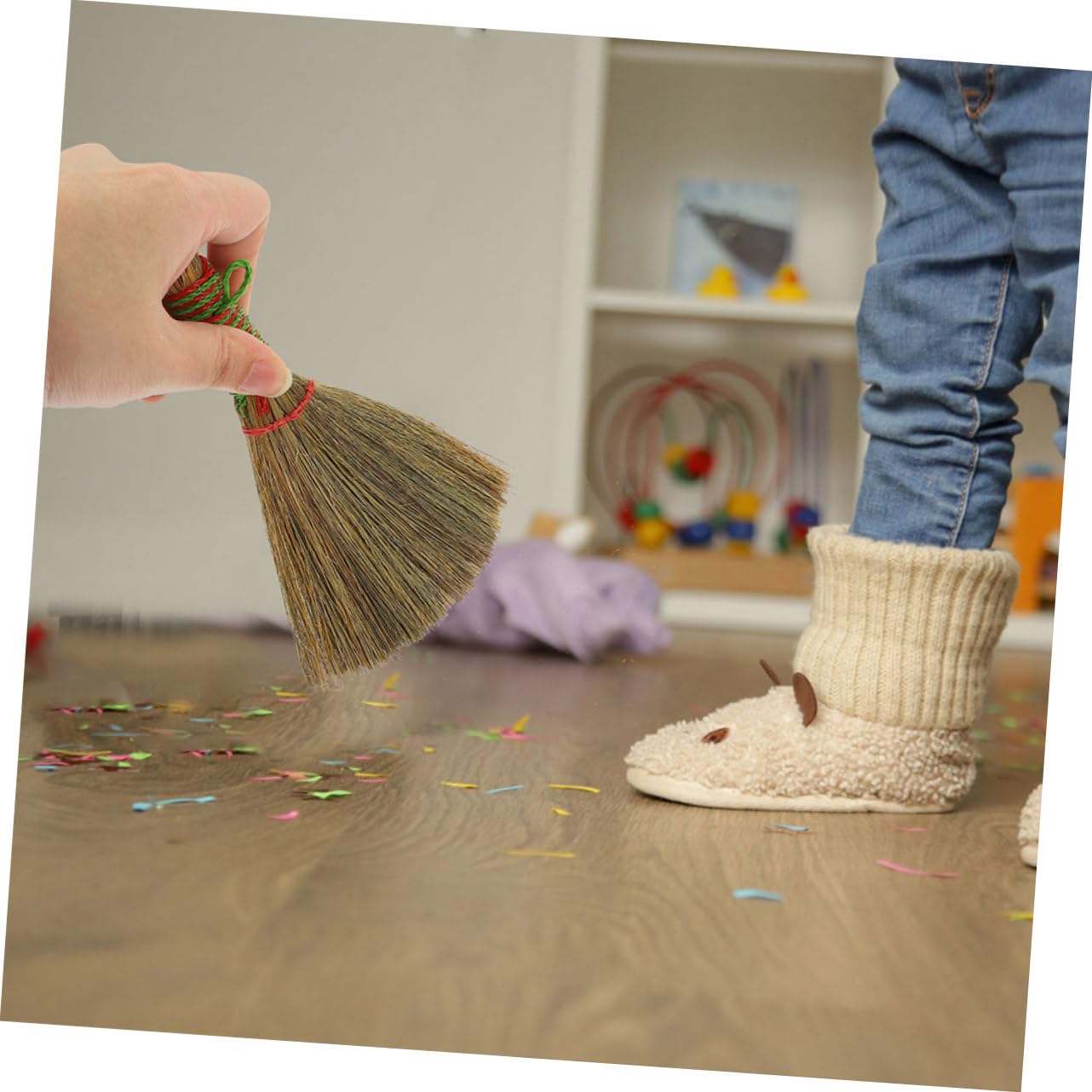 ULDIGI 3pcs Kitchen Cleaning Broom Handheld Brush Keyboard Cleaning Brush Dust Mini Corn Broom Multifunction Broom Asian Broom Indoor Grass Broom Hand Held Straw Broom Cleaner Miscanthus