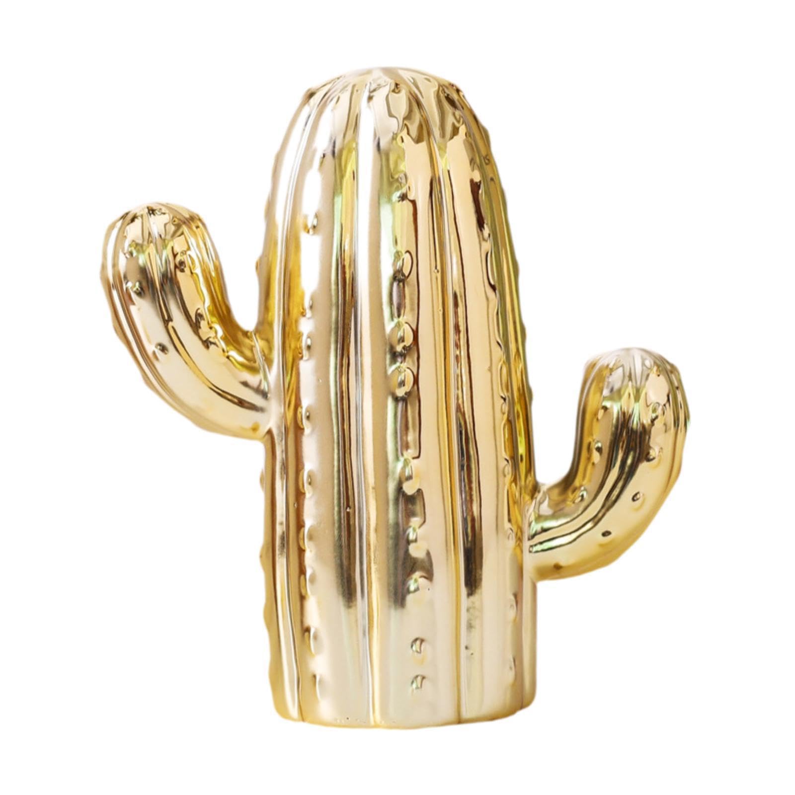 ALCXAZS Porcelain Money Saving Jar For Home,Gold,16.5x7.8x18.5cm