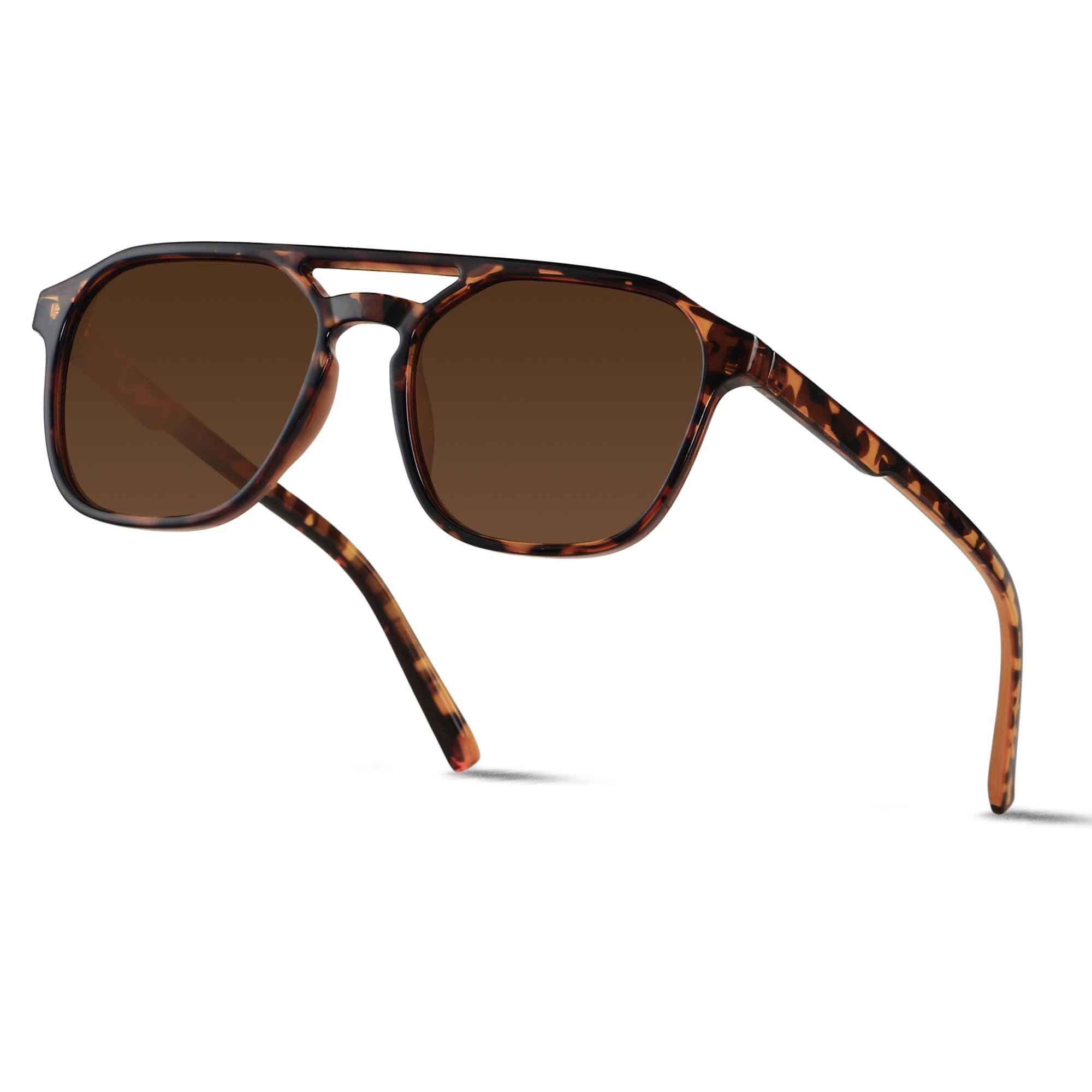 ANDWOOD Trendy Aviator Polarized Sunglasses Men Women Square Stylish Frame Sun Glasses