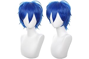 Short Layered Blue Cosplay Wig