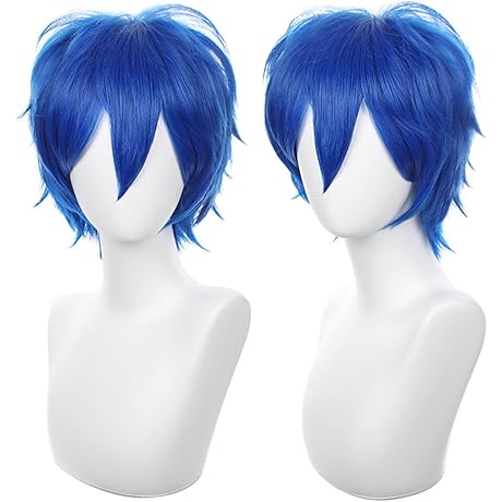 Short Layered Blue Cosplay Wig