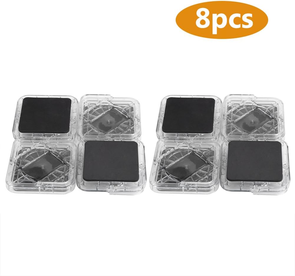 GOTOTOPFurniture Risers, Bed Risers, 8 Pack, Stackable Table Risers Furniture Leg Risers Plastic Non-slip Heavy-Duty Bed Riser for Table Desk Sofa Chairs (Transparent 8.5 x 8.5 x 2cm)