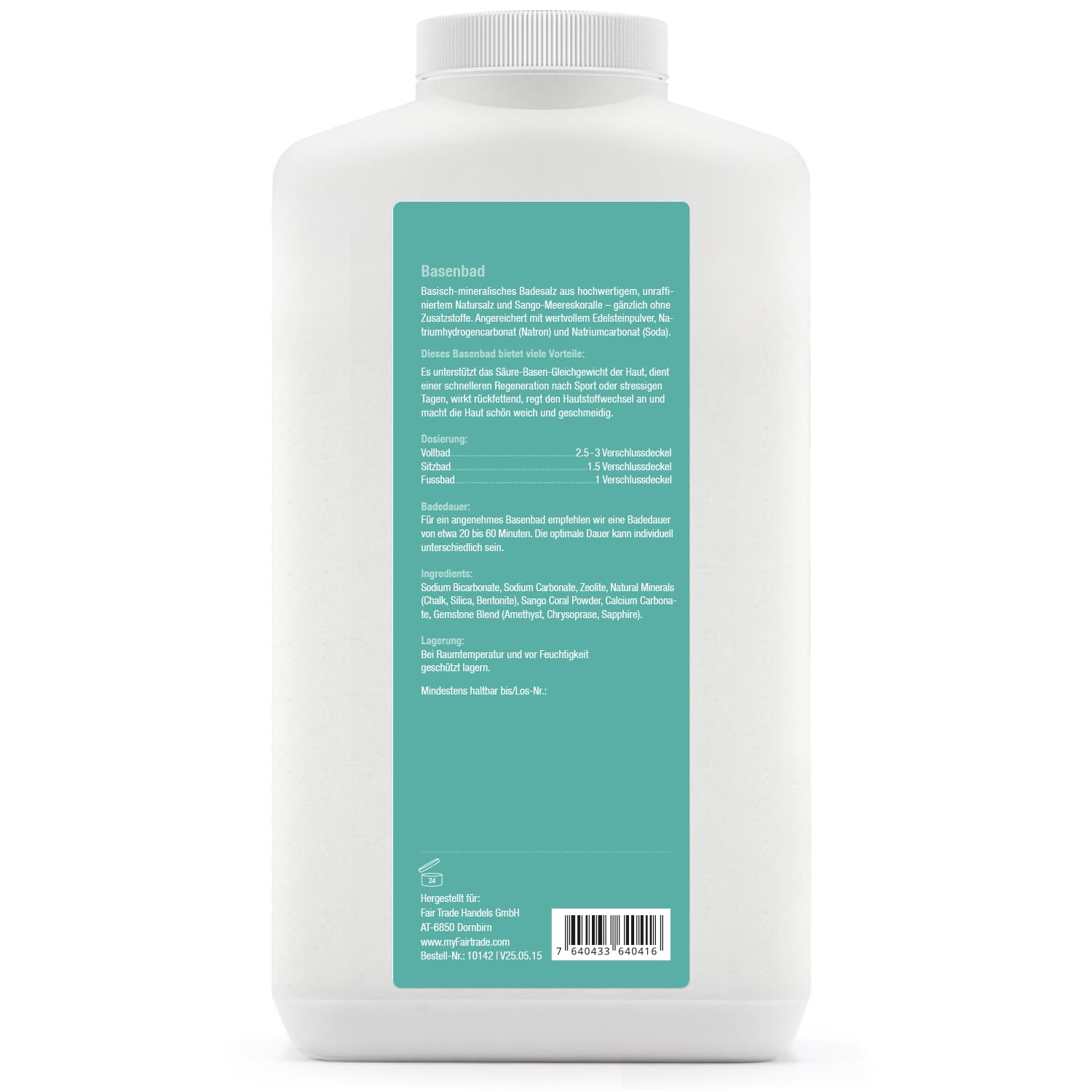 effective nature Basenbad - basisches Badesalz mit Sango-Meereskoralle & Edelsteinpulver - ergiebiger Badezusatz fürs Vollbad, Sitzbad & Fussbad - Wellness & Regeneration nach dem Sport - 2800 g | ergiebiger Badezusatz fürs Vollbad, Sitzbad & Fussbad mit