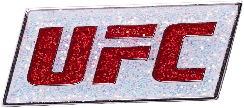 UFC Lapel Pin Primary Logo Glitter White, Small