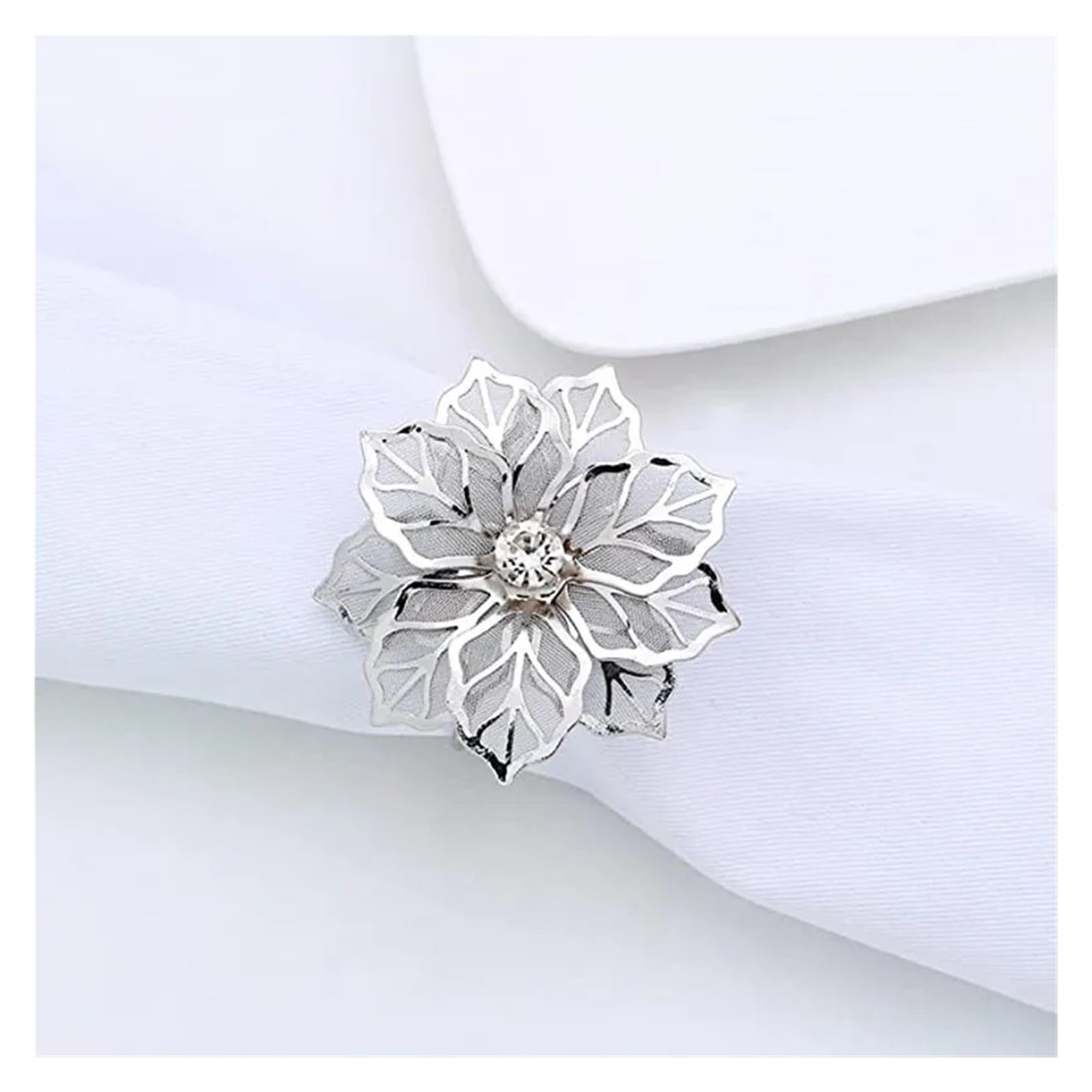 12 piezas anillos for servilletas de boda con patrón posterior