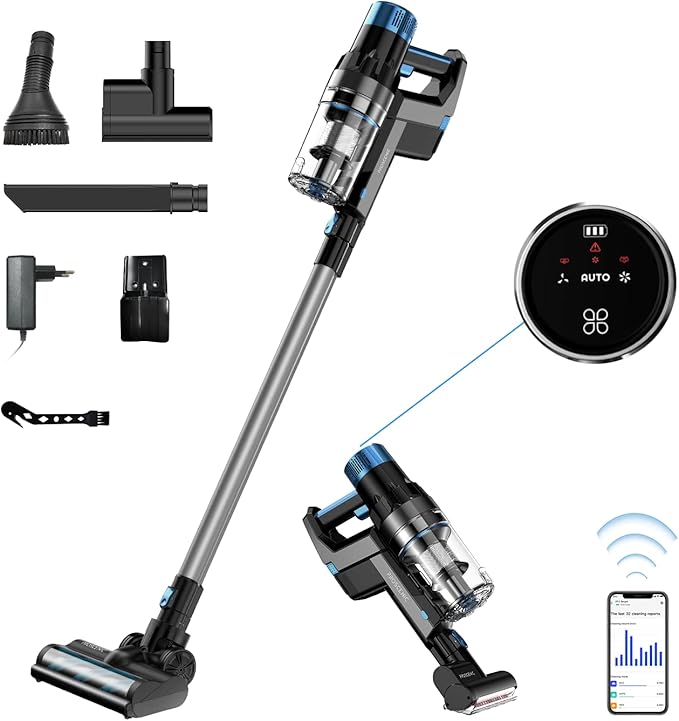 Proscenic P11 Smart Cordless Vacuum Cleaner, Up to 60Mins Runtime