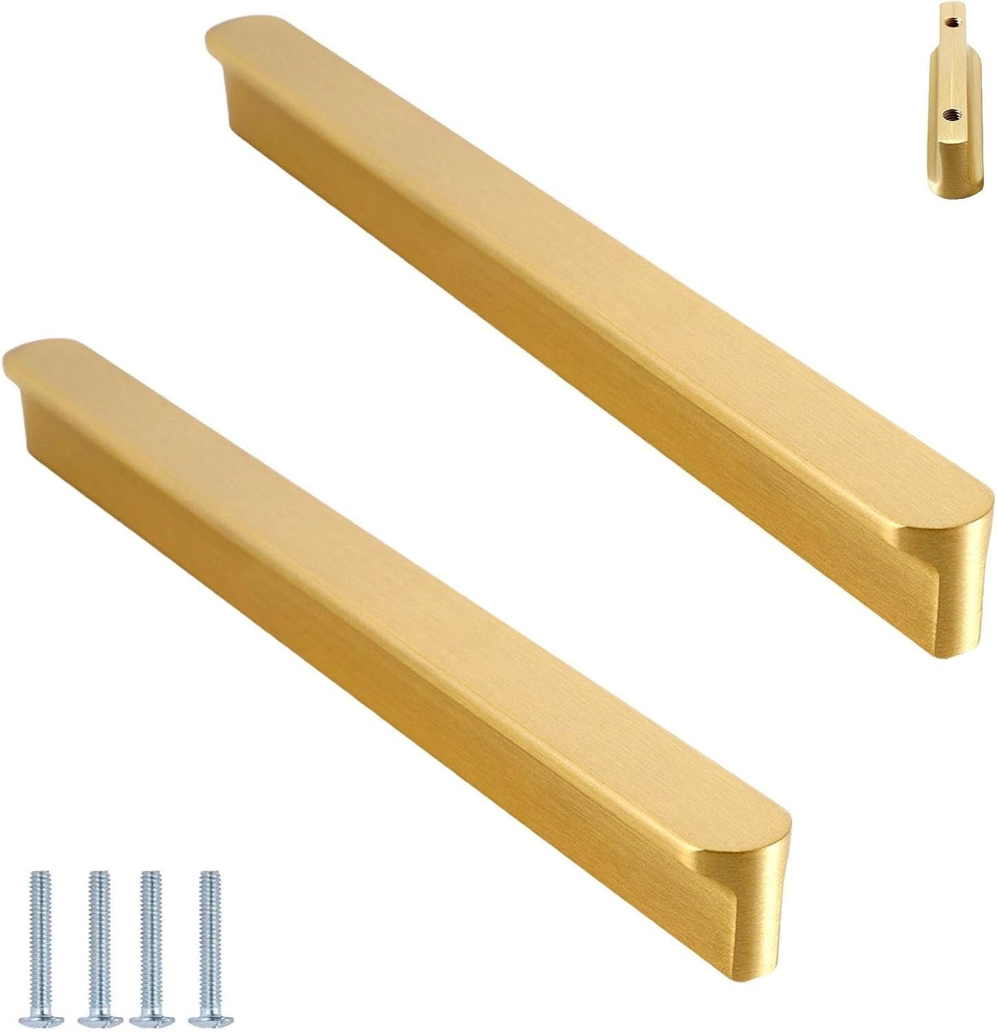 Tnbccxn 320Mm Hole Pitch Cabinet Handles, Cabinet Handles,2Pack Full Copper Solid Handle Golden(320Mm Hole Pitch)