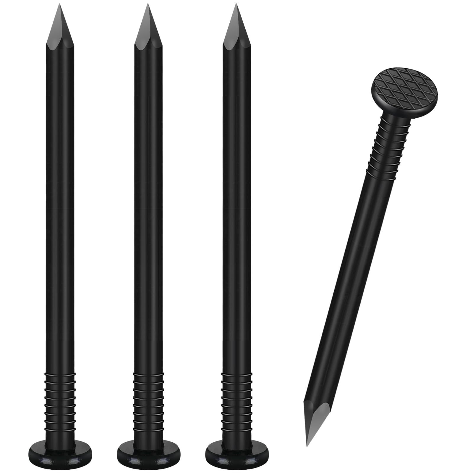 VGBUY 90PCS Hardware Nails, 3 Inch Flat Head Black Nails for Hanging Pictures, Picture Hanging Nails, Long Nails, Wall Nails, Wood Nails, Finishing