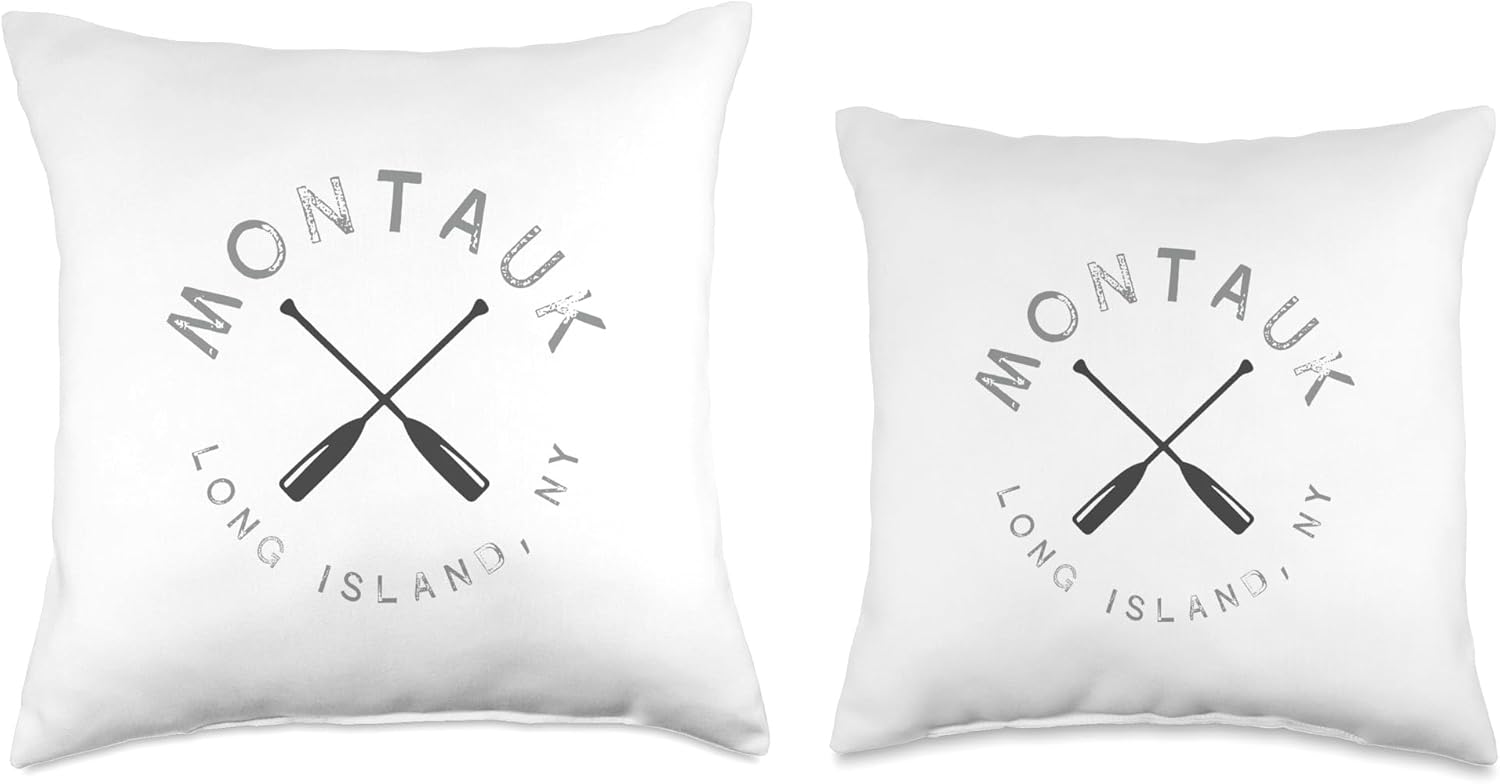 Montauk Long Island NY Throw Pillow